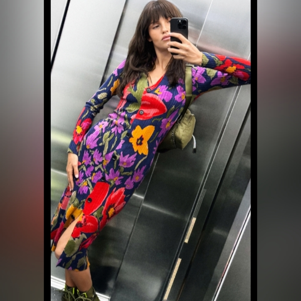 Desigual Multicolor Floral Midi Dress